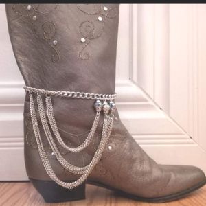 Boot chains, silver metal (anklet) NWT